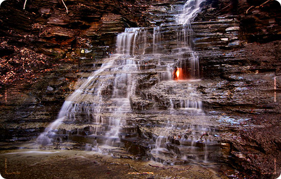 15 Most Mysterious Places In The World 9 Eternal Flame Falls, USA