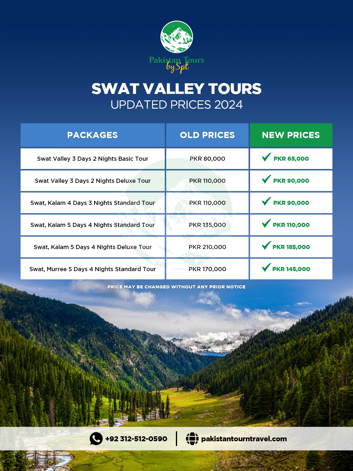 Book Swat Kalam Tour Packages with Prices for 2024 Swat Tour Packages 2024